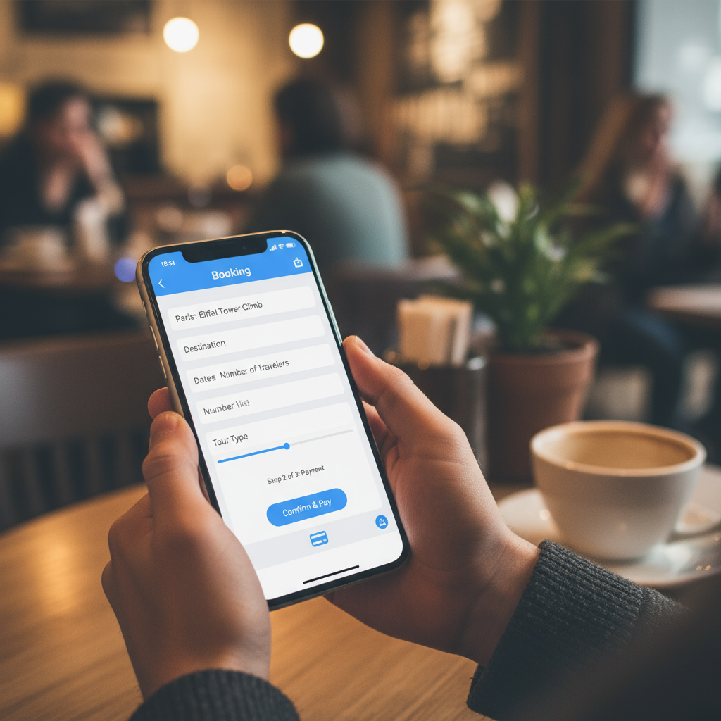 Buchung einer Tour am Smartphone